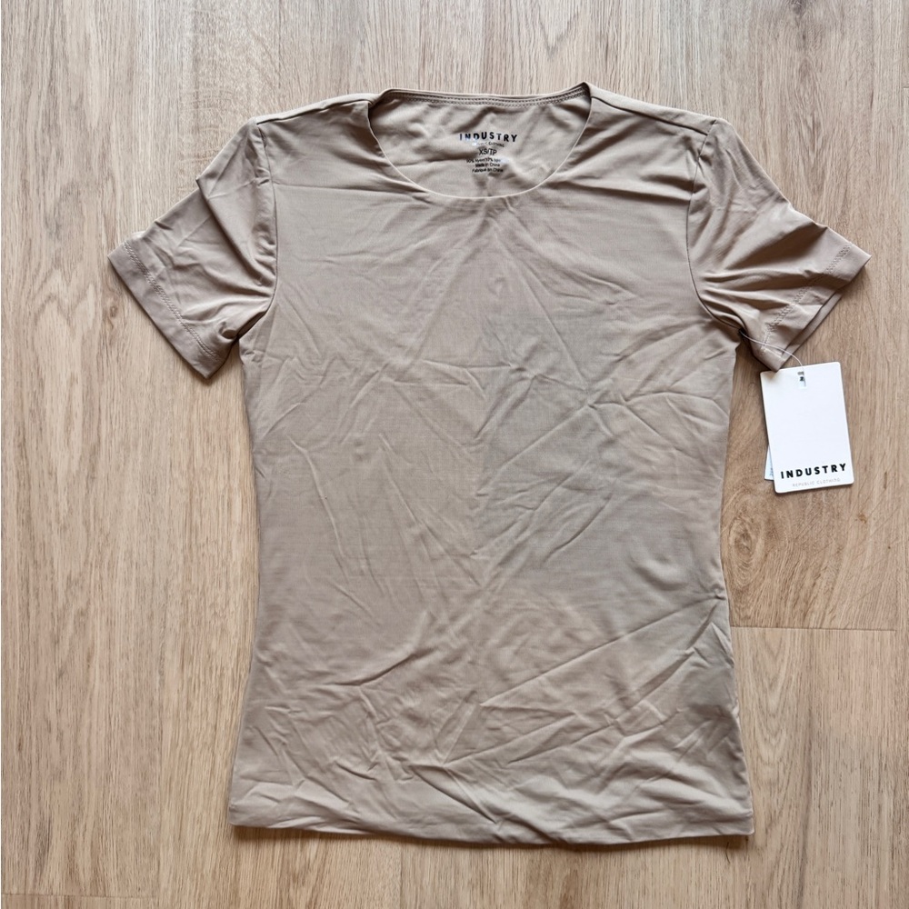 Nude crewneck tee